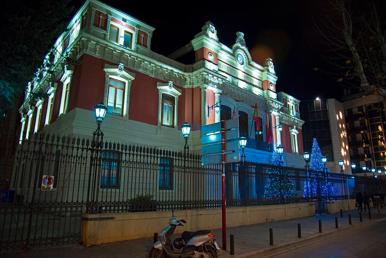Fachada del Palacio de la Diputación de Albacete.