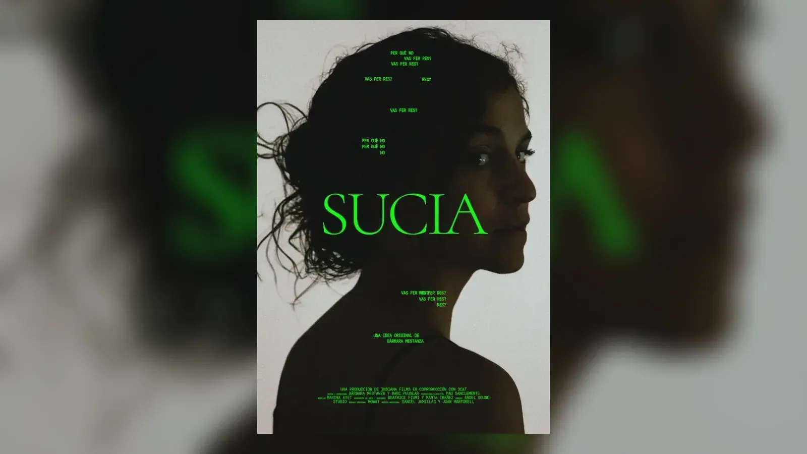 Cartel oficial de «Sucia», película de la sección Talentos Lanza de Abycine 2026, el festival de cine de Albacete